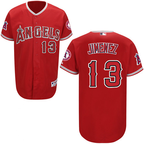 Luis Jimenez #13 mlb Jersey-Los Angeles Angels of Anaheim Women's Authentic Red Cool Base Baseball Jersey